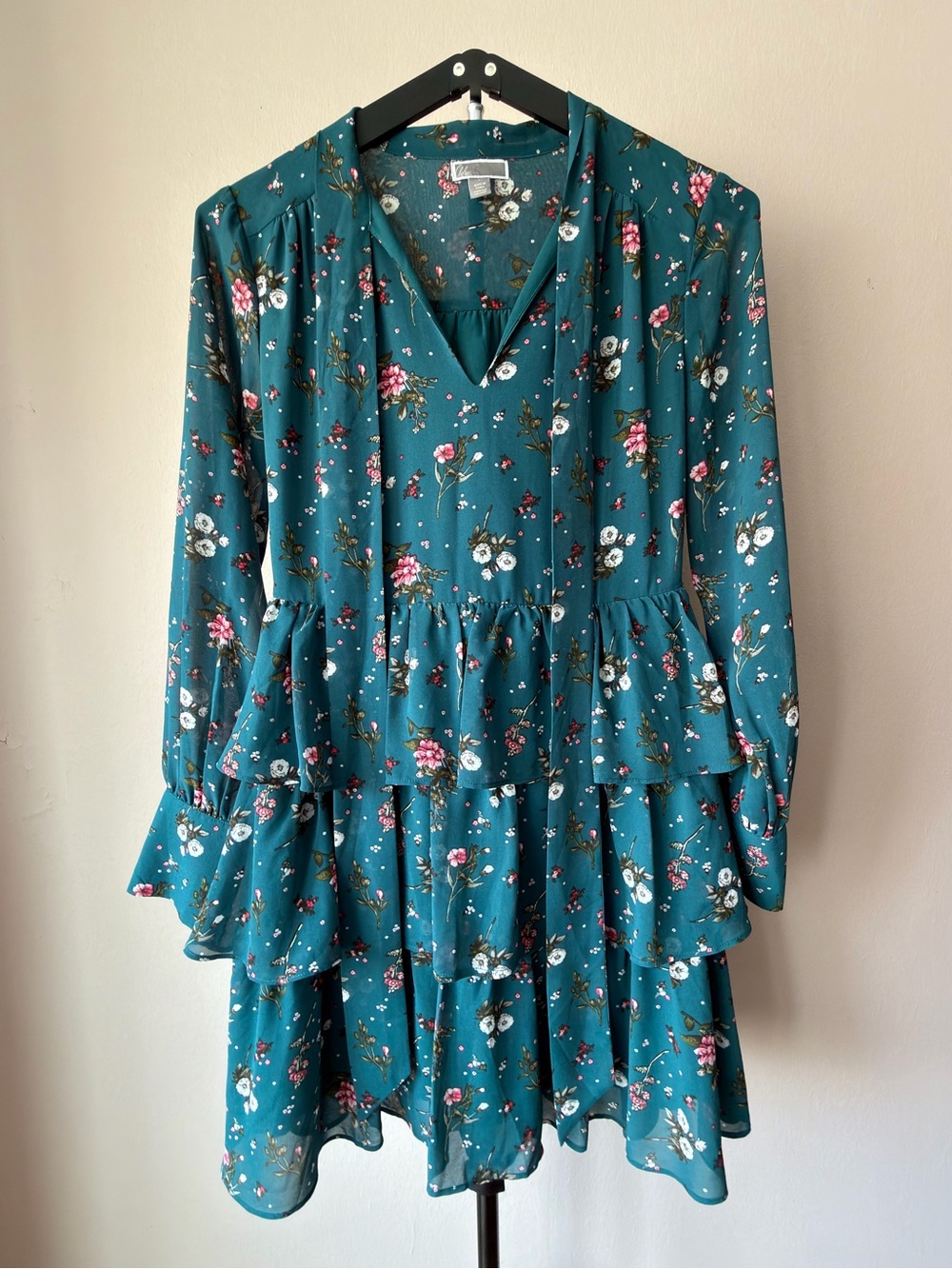 Chelsea28 Emerald Floral Boho Dress Size Small